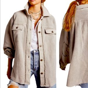 Free people Ruby Shirt Jacket - Stone